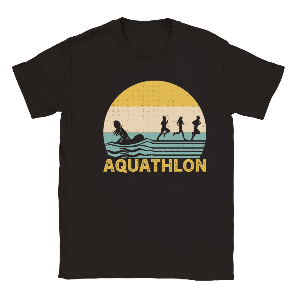 Sunset Aquathlon Vintage Retro Classic Kids Crewneck T-shirt