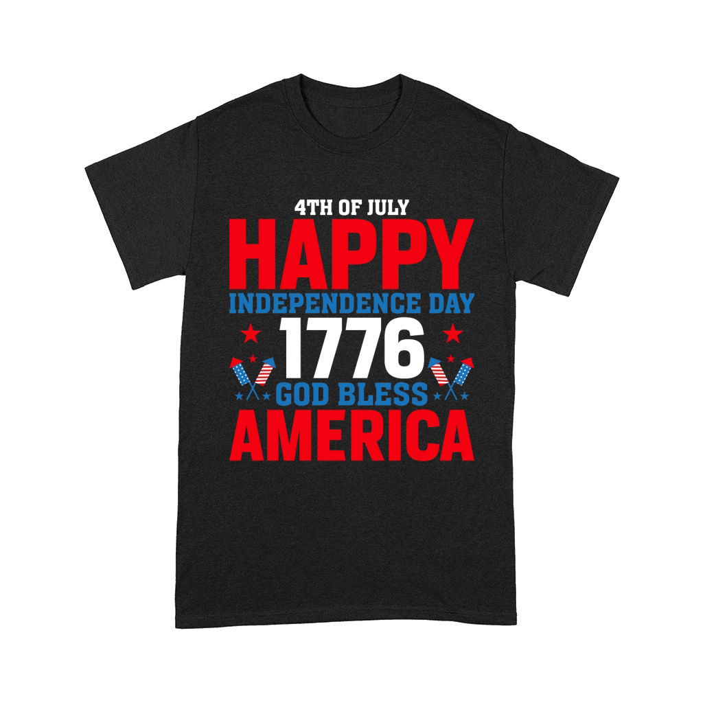 4th of July happy Independence Day 1776 God Bless America 02 Comfort T-shirt