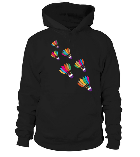Watercolor Badminton Shuttlecock Racket Sport Hoodie Unisex