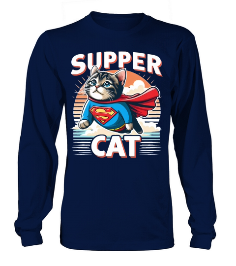 funny super cat (8) Long sleeved Unisex