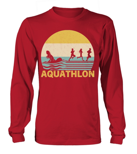 Sunset Aquathlon Vintage Retro Long sleeved Unisex