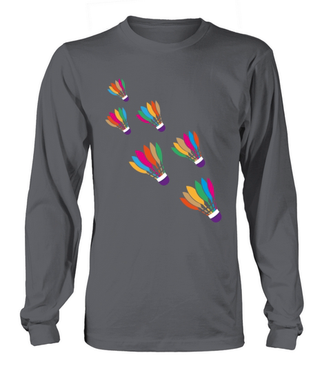 Watercolor Badminton Shuttlecock Racket Sport Long sleeved Unisex