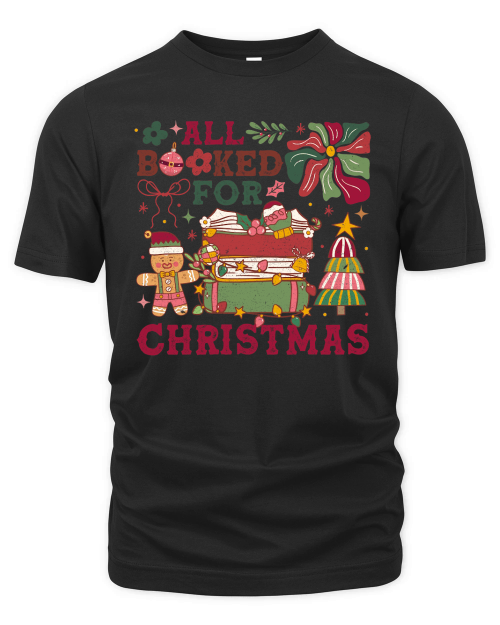 All Booked For Christmas 3 Organic Unisex T-shirt