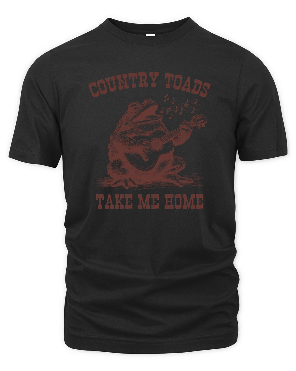 Country Toads Take Me Home L Brown Organic Unisex T-shirt
