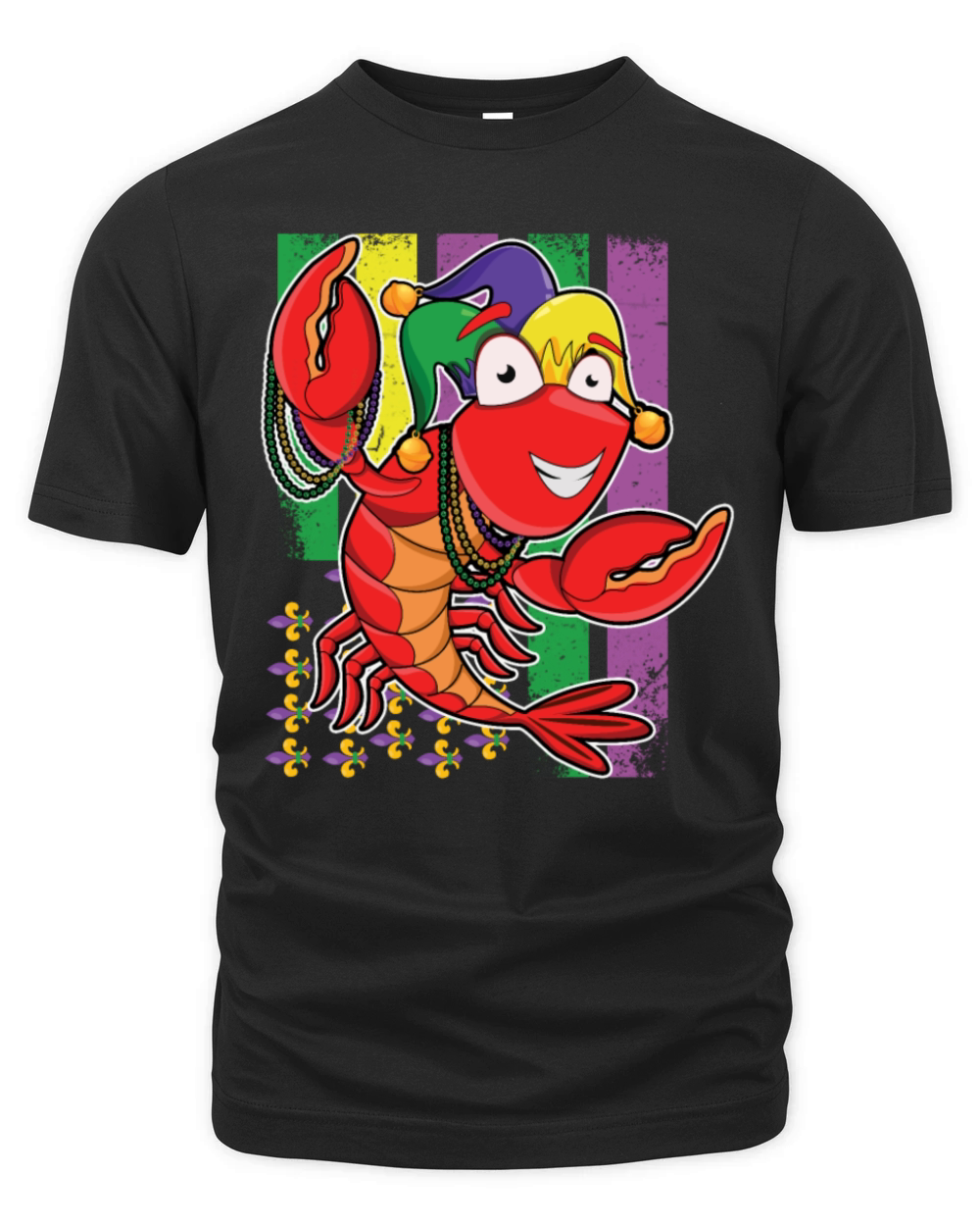Retro Flag Boil Crew Crawfish Bead Gras Mardi 2022 Organic Unisex T-shirt