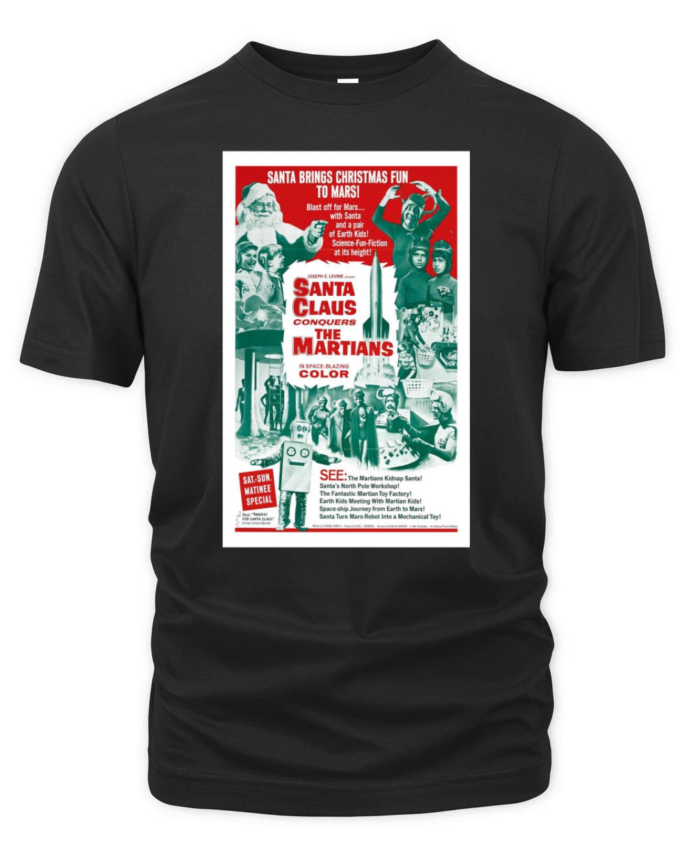 Santa Claus Conquers The Martians Vintage Film Post Organic Unisex T-shirt