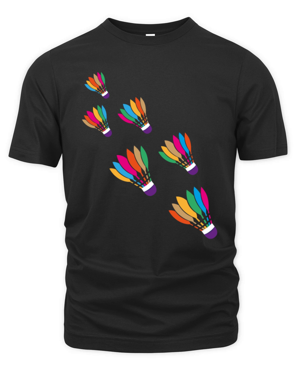 Watercolor Badminton Shuttlecock Racket Sport Organic Unisex T-shirt