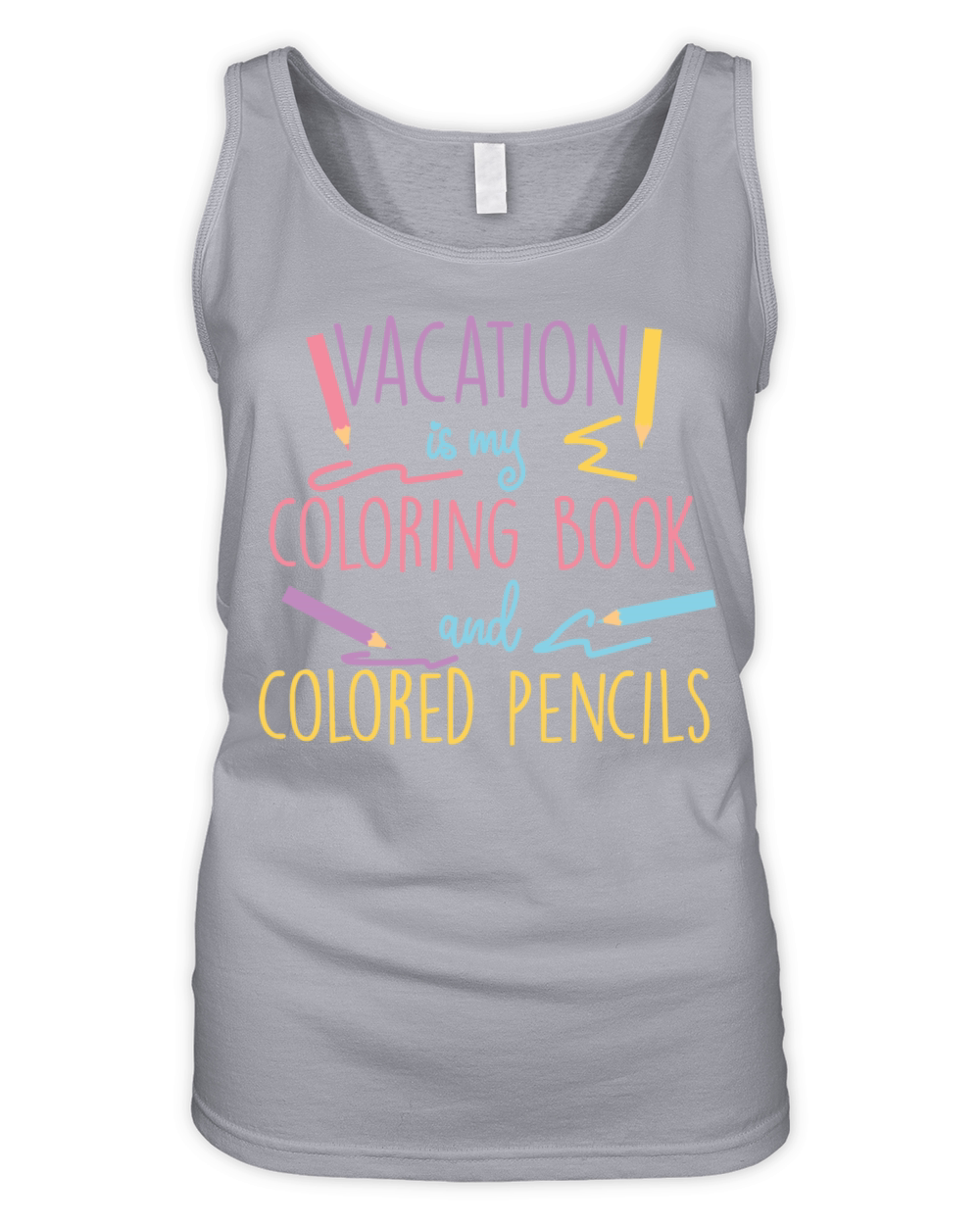 Coloring crayons holiday Organic Women's Tank Top
