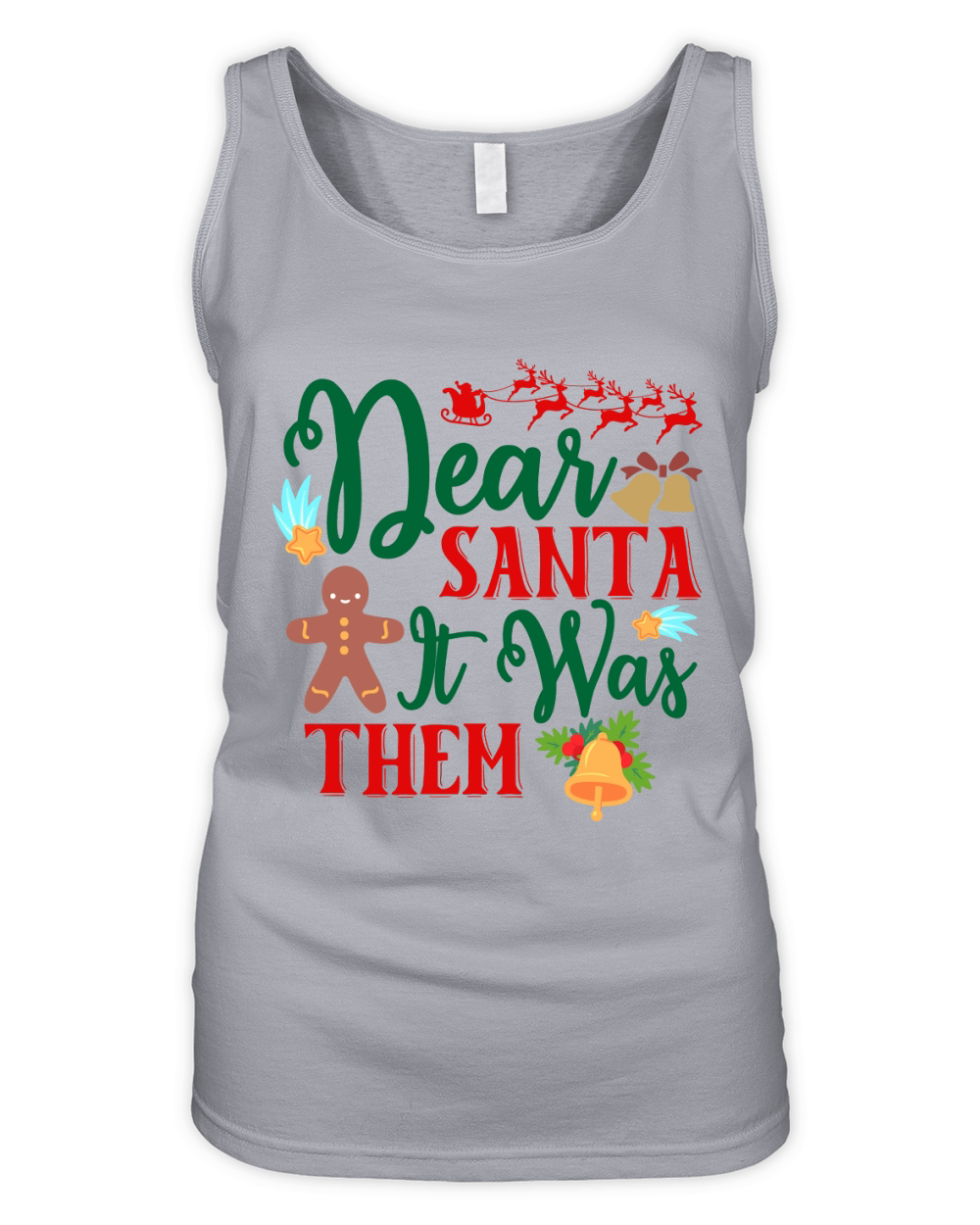 Dear Santa It Was Them Organic Women's Tank Top