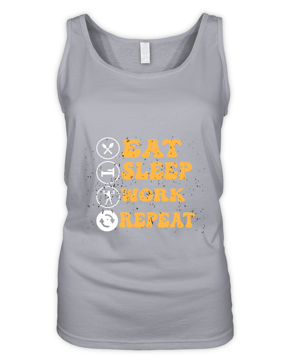 EAT SLEEP WORK REPEAT GYM QUOTE Organic Women's Tank Top