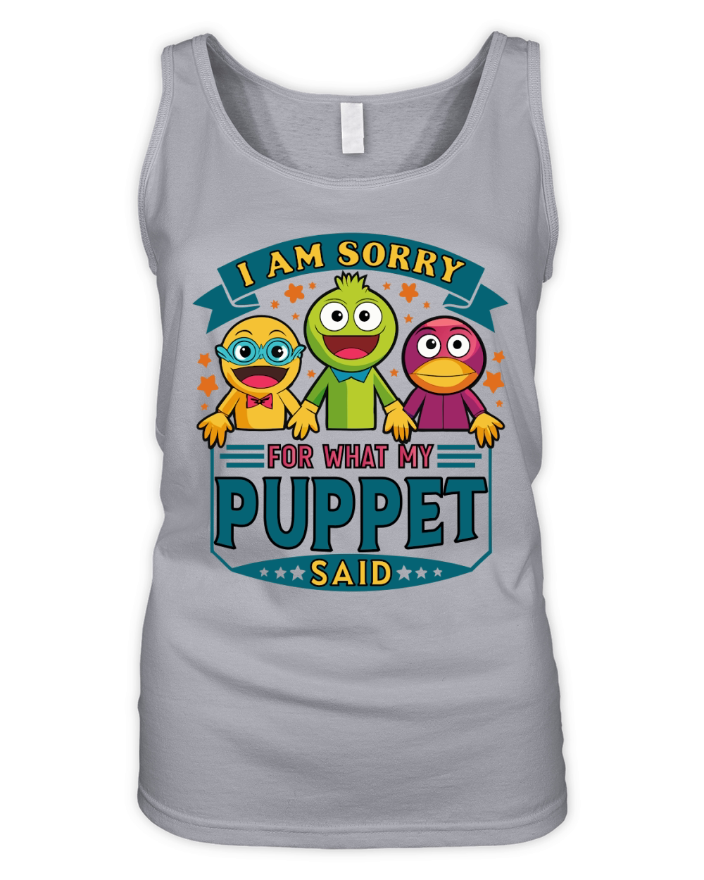 i am sorry for what my puppet said 03 Organic Women's Tank Top