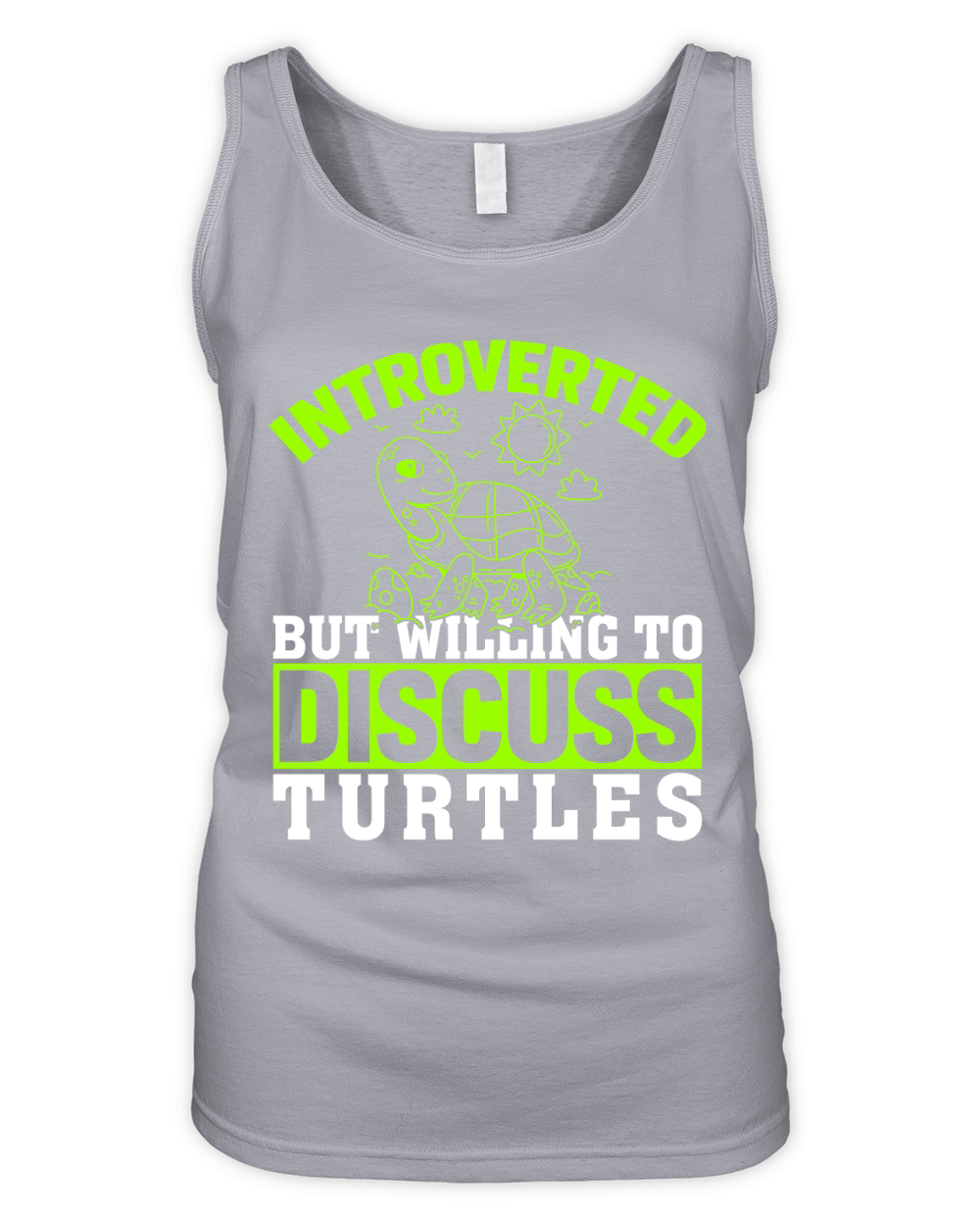 Introverted but willing to discuss Turtles 02 Organic Women's Tank Top