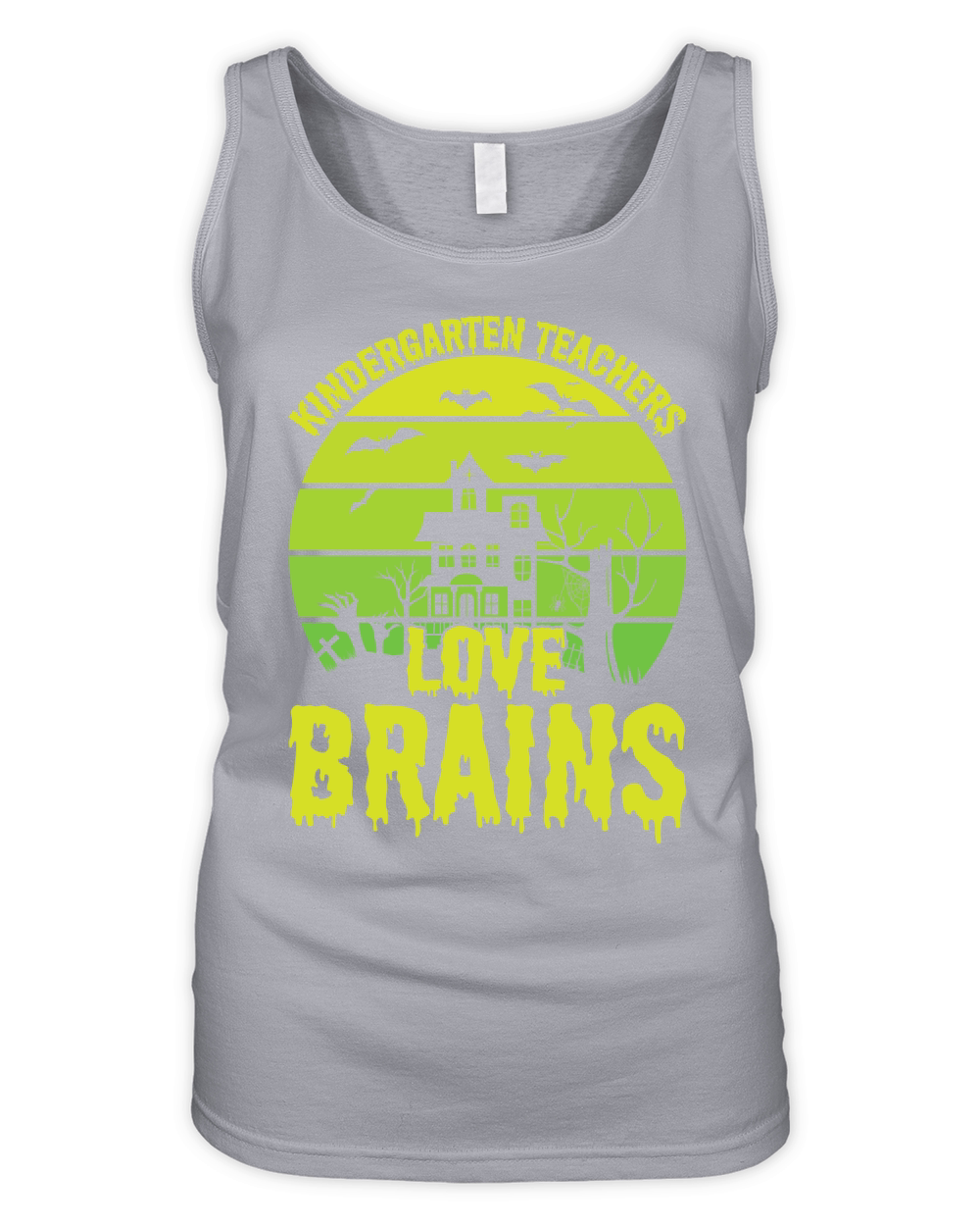 Kindergarten Teachers Love Brains 2 Organic Women's Tank Top