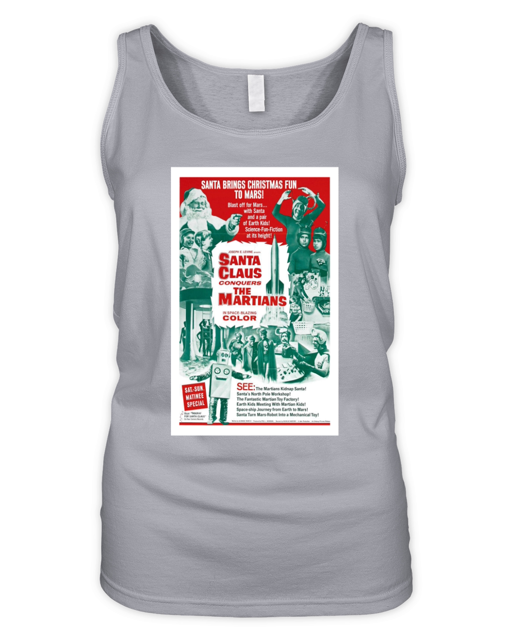 Santa Claus Conquers The Martians Vintage Film Post Organic Women's Tank Top
