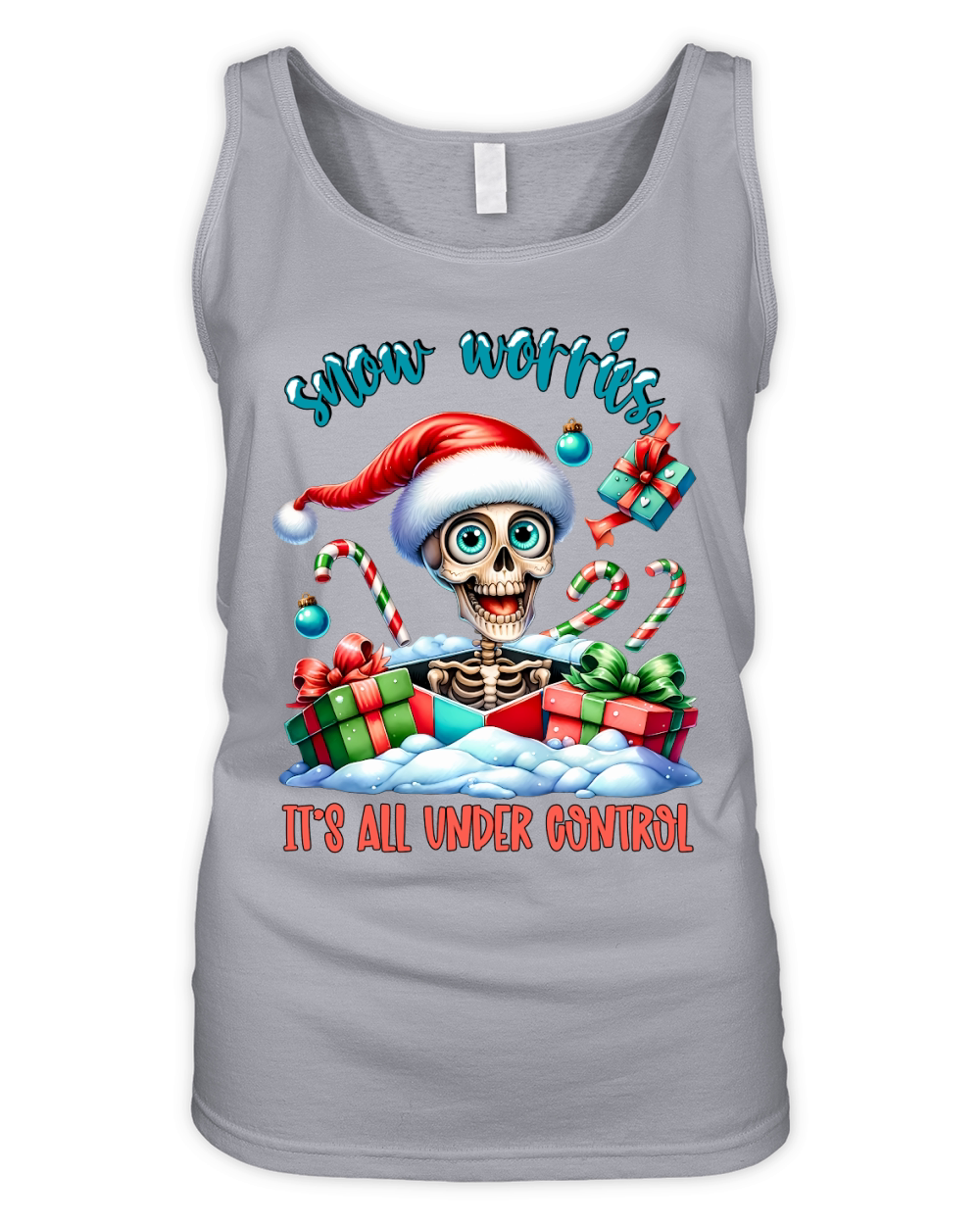 Snow worries its all under control Organic Women's Tank Top