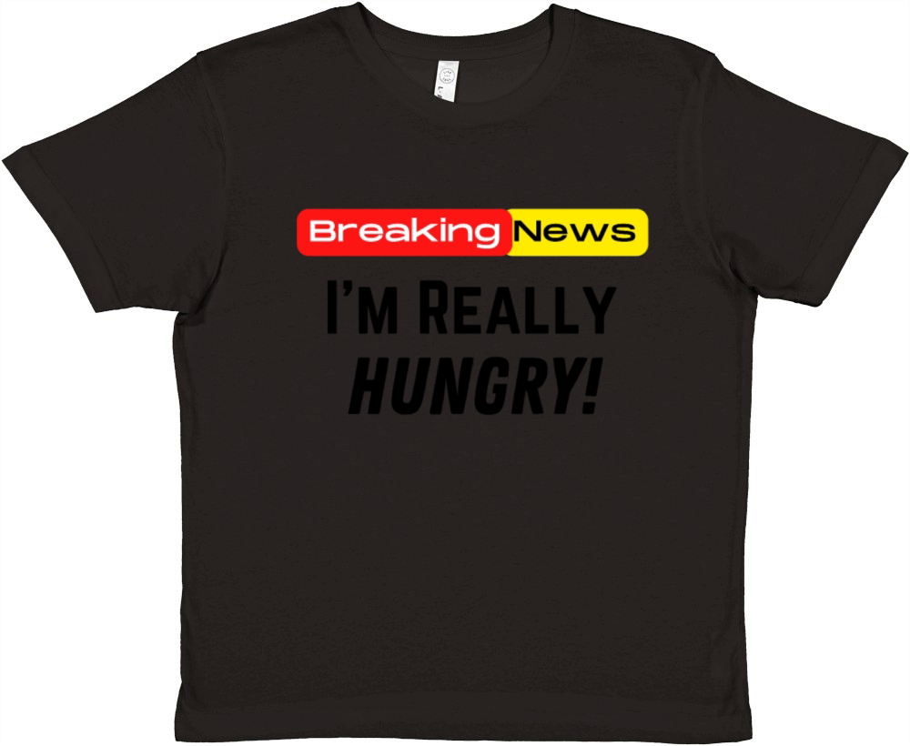 Breaking News Im Really Hungry Funny Food Lovers Premium Kids Crewneck T-shirt