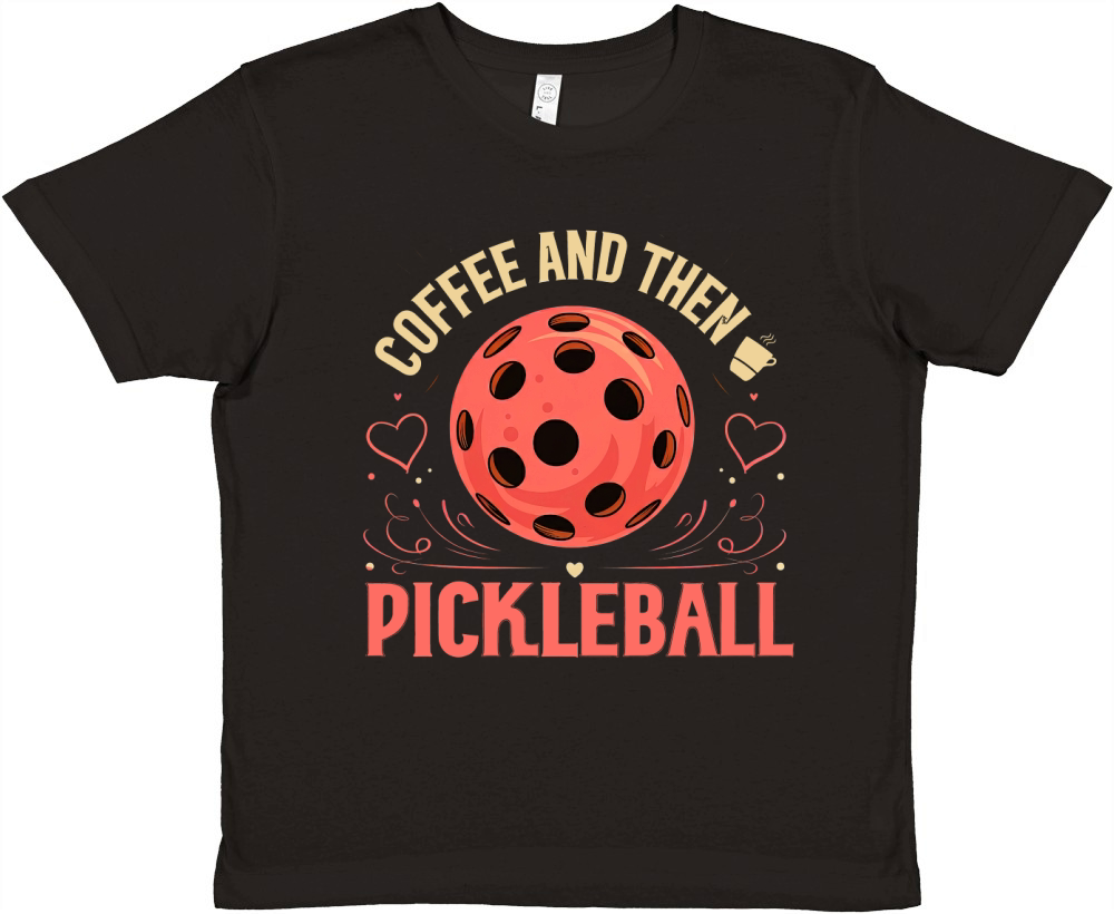 Coffee and then Pickelball Premium Kids Crewneck T-shirt
