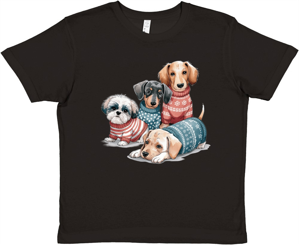 Dog Watercolor Bundle Premium Kids Crewneck T-shirt