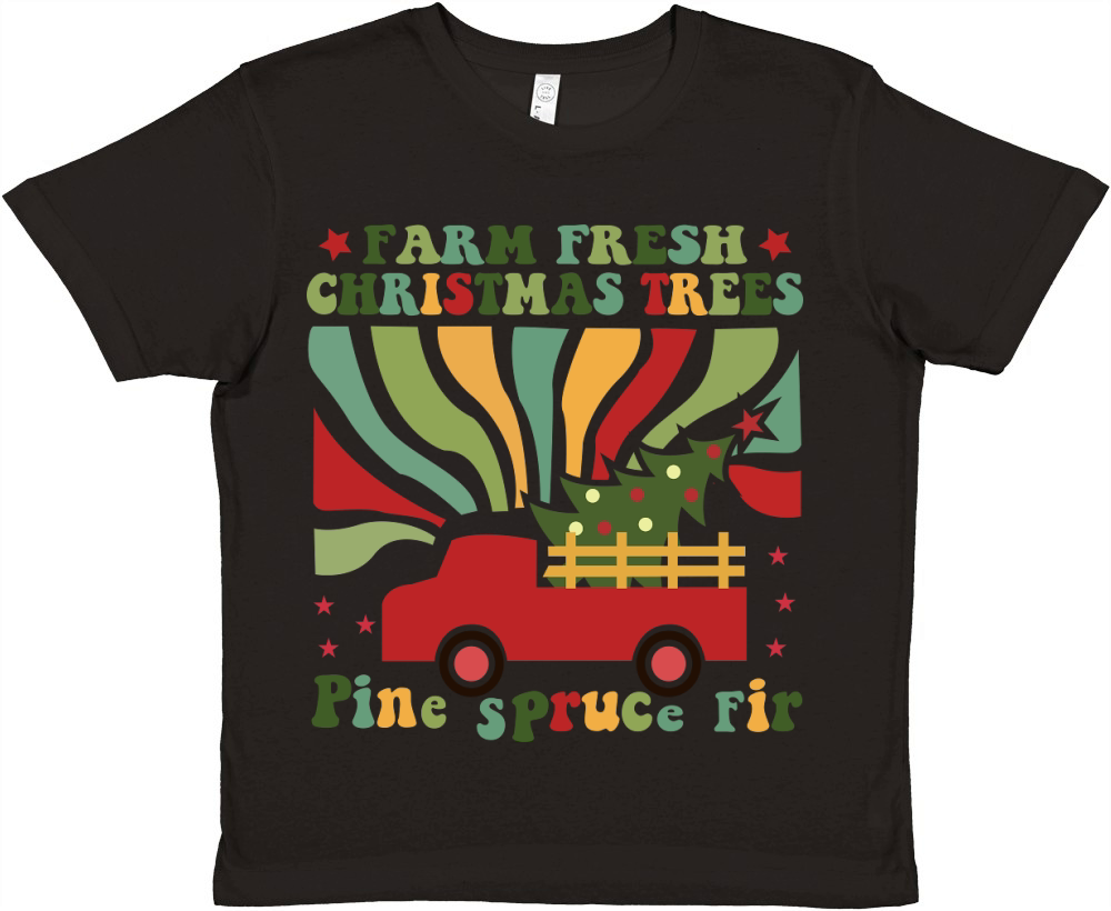Farm fresh cheistmas trees pinc spruce pir Premium Kids Crewneck T-shirt