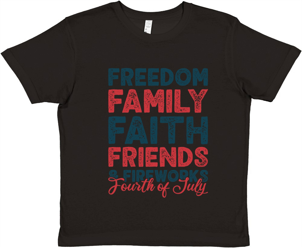 Freedom Family Faith Premium Kids Crewneck T-shirt