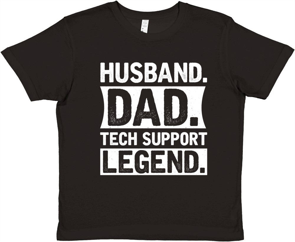 Husband Dad Tech Support Legend (1) Premium Kids Crewneck T-shirt