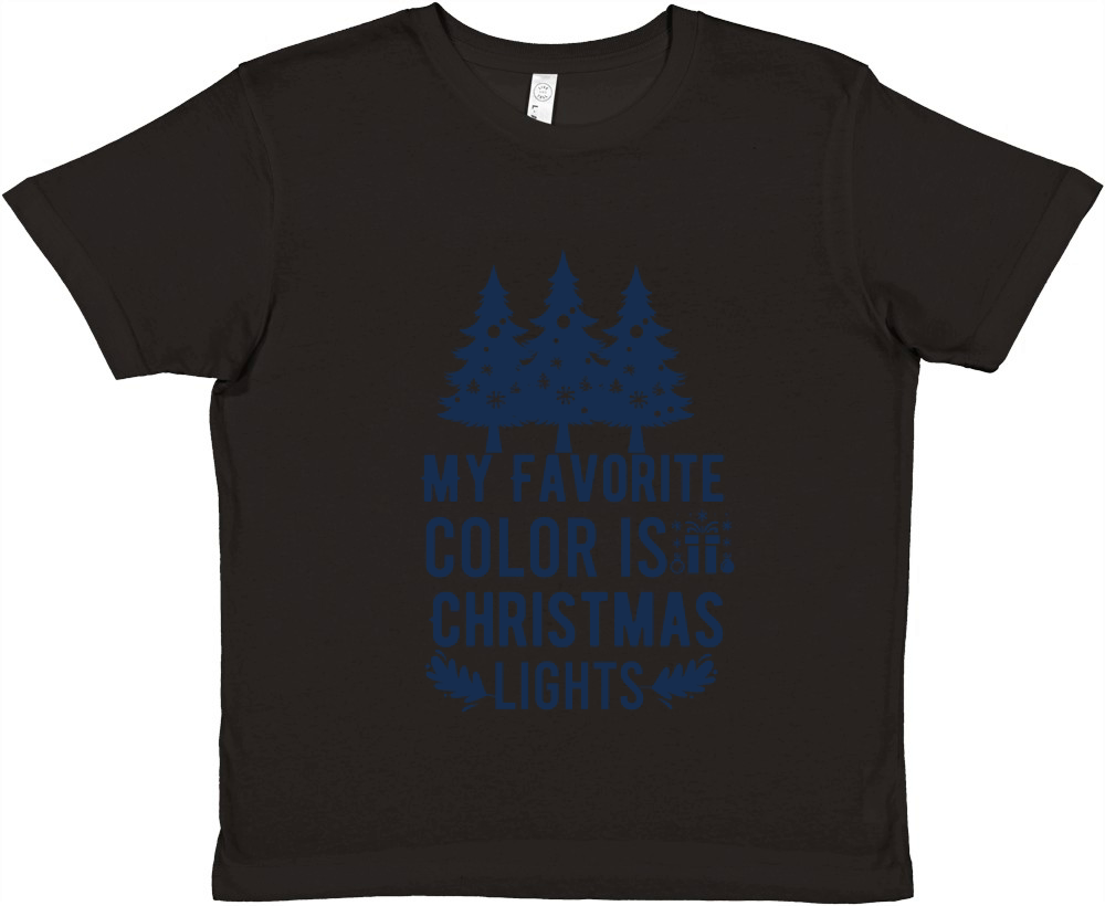 My Favorite Color is Christmas Lights Premium Kids Crewneck T-shirt