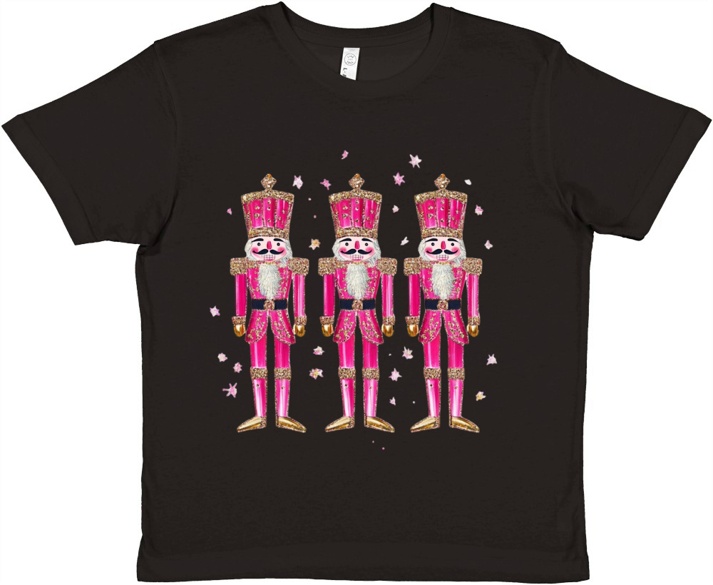 Pink Glitter Nutcracker Friends Premium Kids Crewneck T-shirt