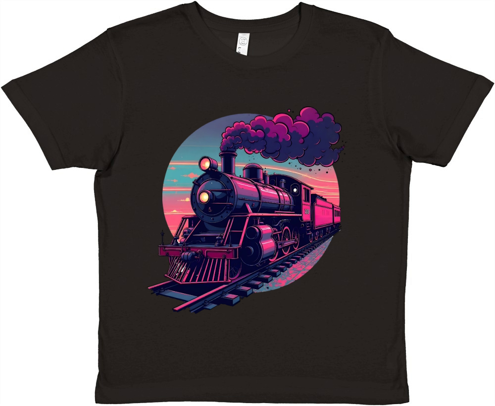 Vintage Steam Train 1 Premium Kids Crewneck T-shirt