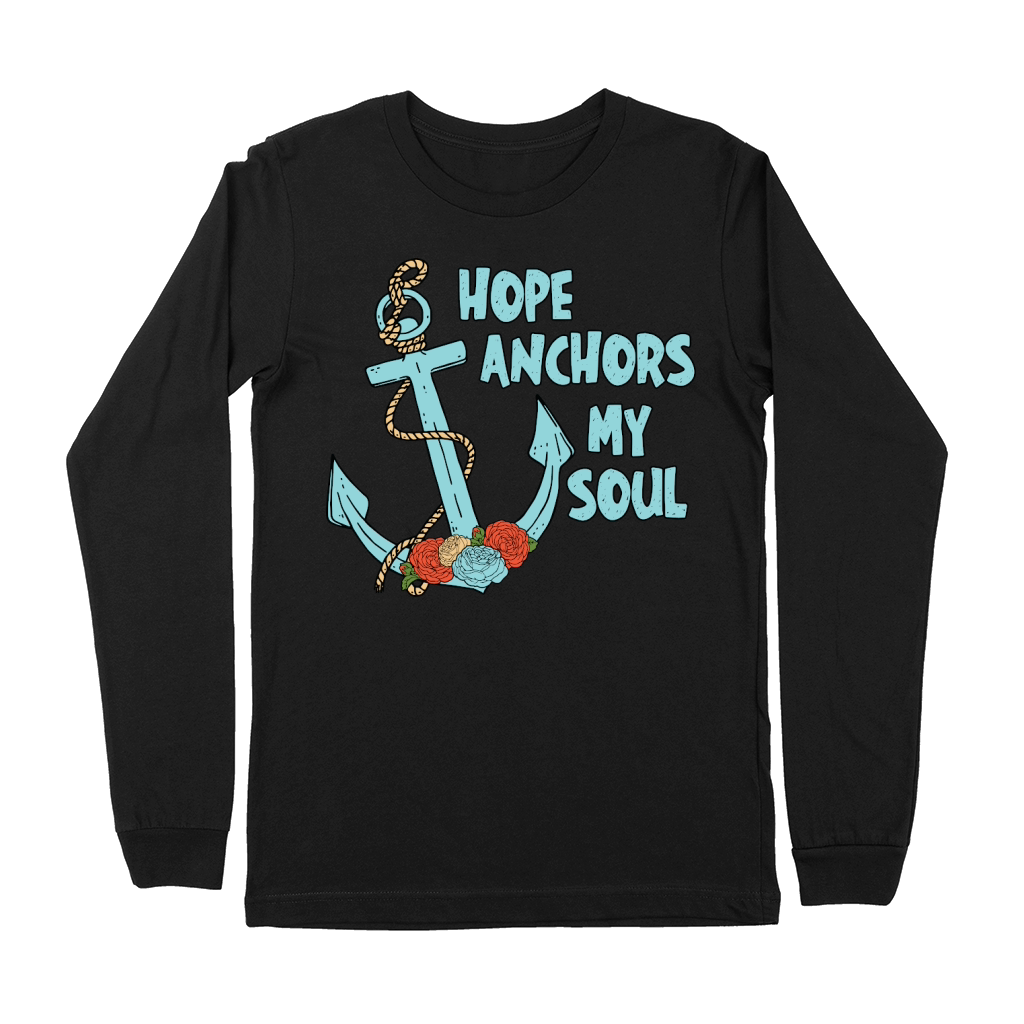 Hope Anchors My Soul Floral Premium Long Sleeve