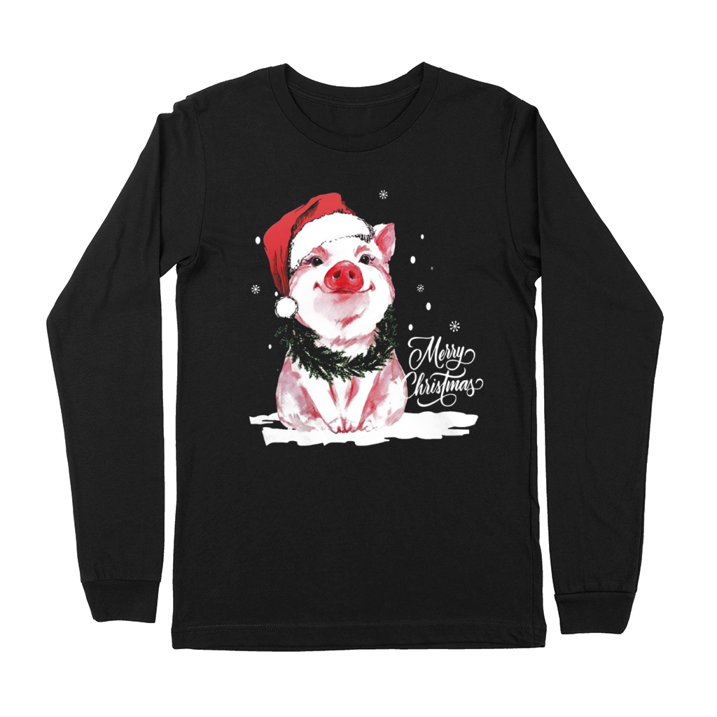 Merry Christmas love Pigs Premium Long Sleeve