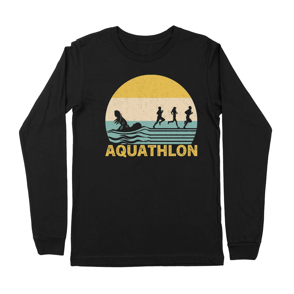 Sunset Aquathlon Vintage Retro Premium Long Sleeve