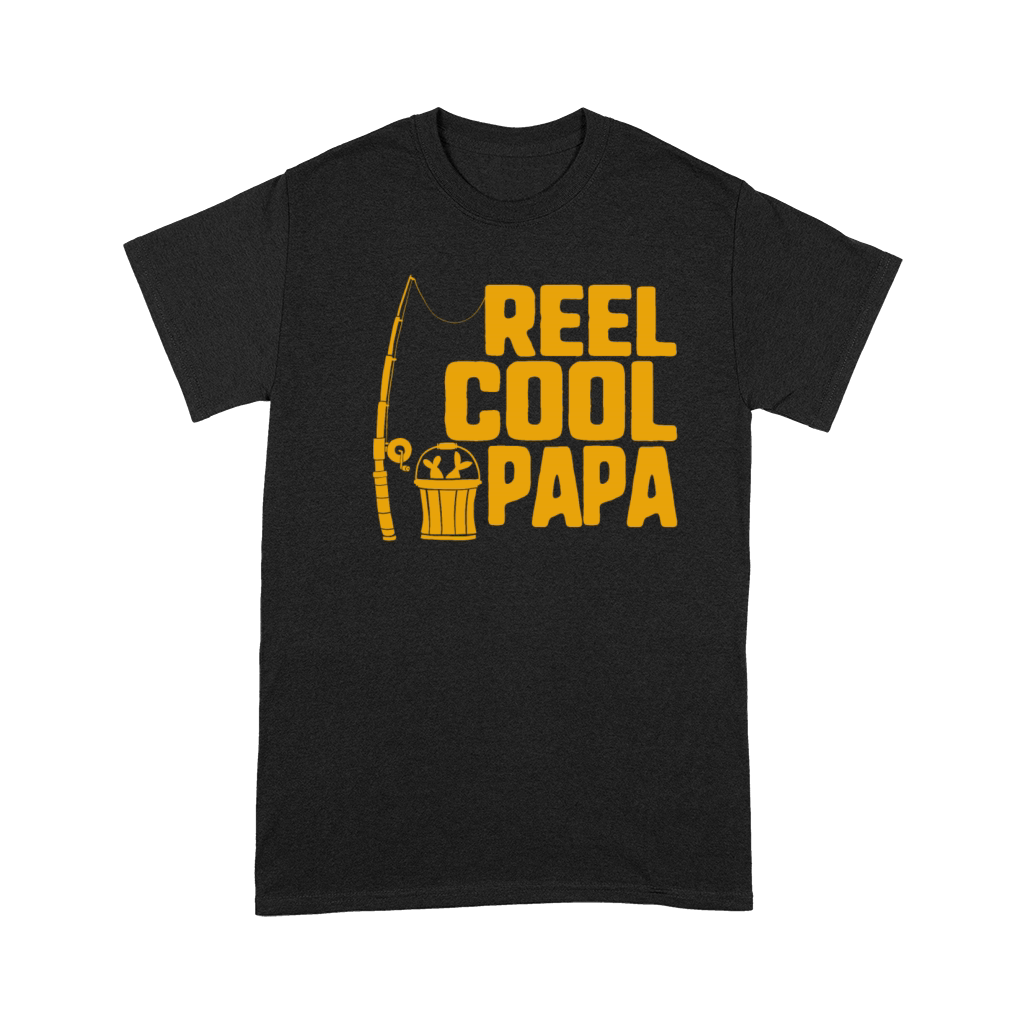 Fishing Reel Cool Papa Premium T-shirt - Designed by Prashant K Gupta