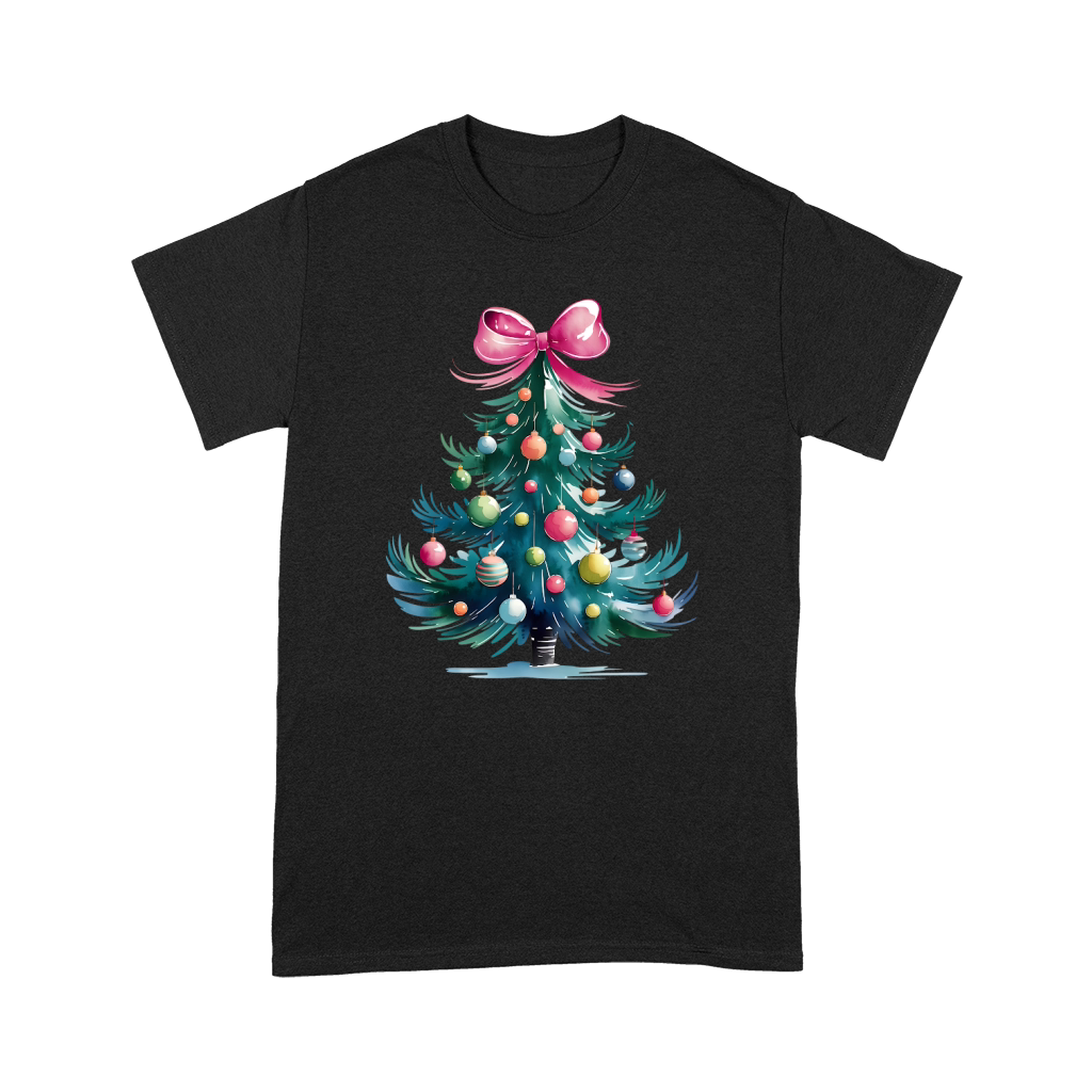 Watercolor Christmas Tree with Ornaments Premium T-shirt