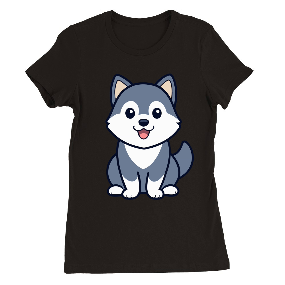 Alaskan Malamute 04 Premium Womens Crewneck T-shirt