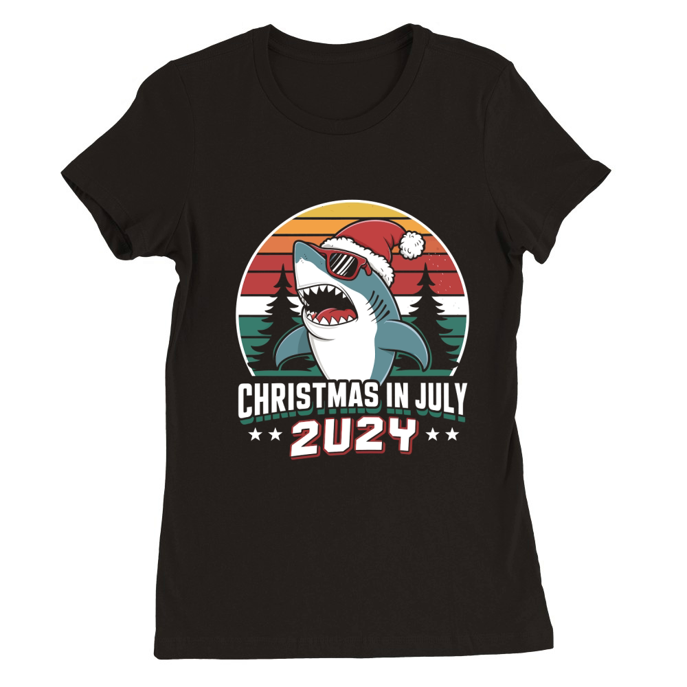 Christmas In July 2024 3 08 Premium Womens Crewneck T-shirt