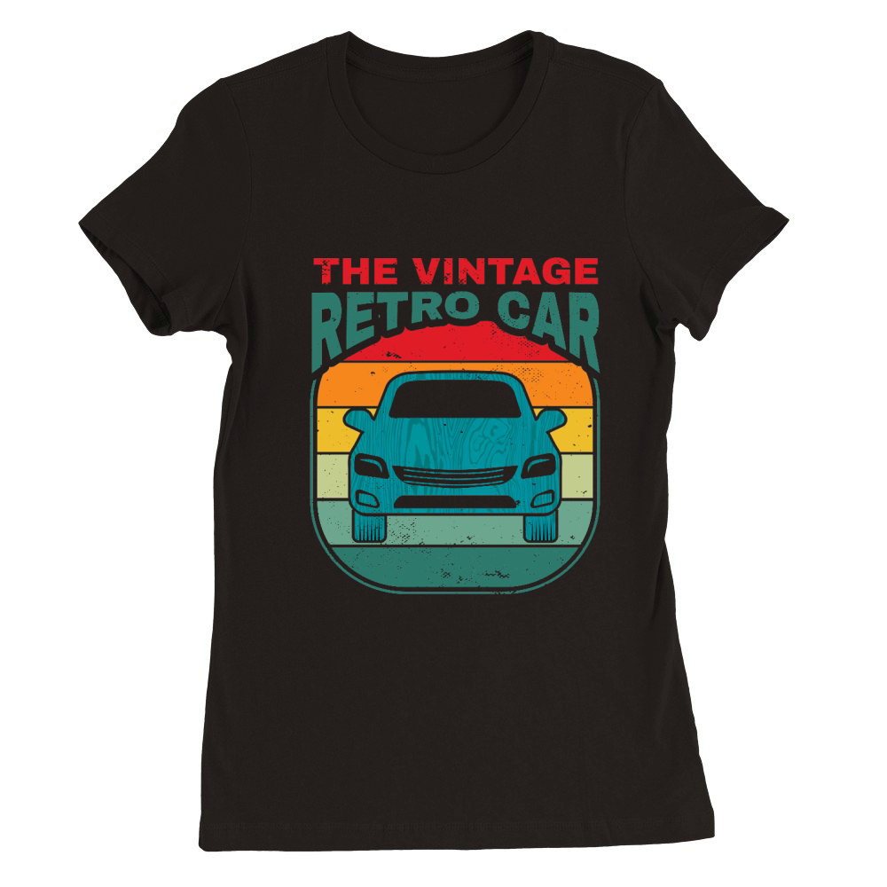 The Vintage Retro Car Premium Womens Crewneck T-shirt
