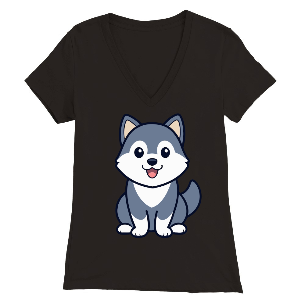 Alaskan Malamute 04 Premium Womens V-Neck T-shirt