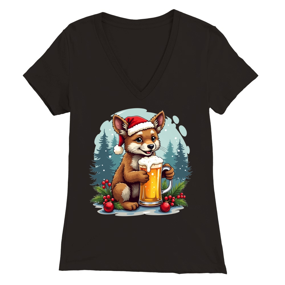 Animal Beer Christmas Sublimation Bundle 17 Premium Womens V-Neck T-shirt