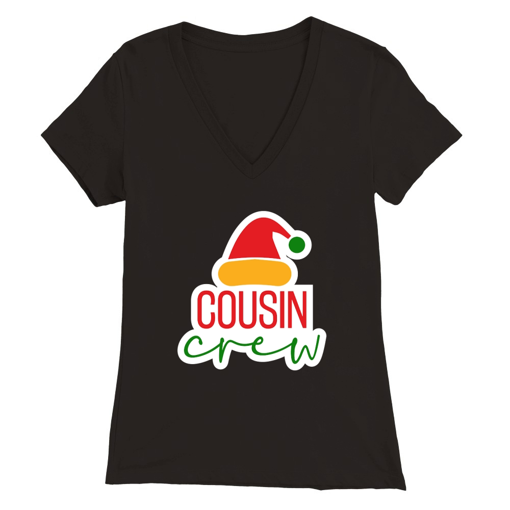 Cousin Crew Premium Womens V-Neck T-shirt