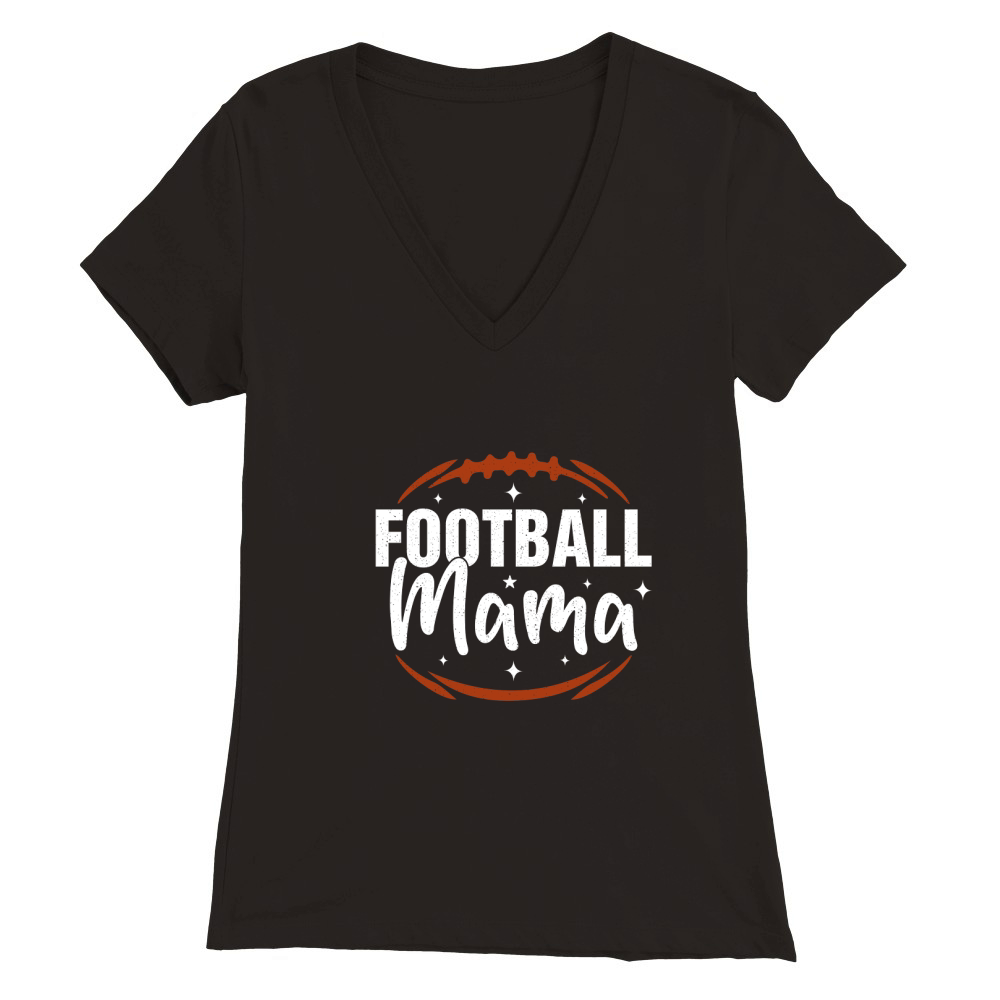 FOOTBALL MAMA Premium Womens V-Neck T-shirt
