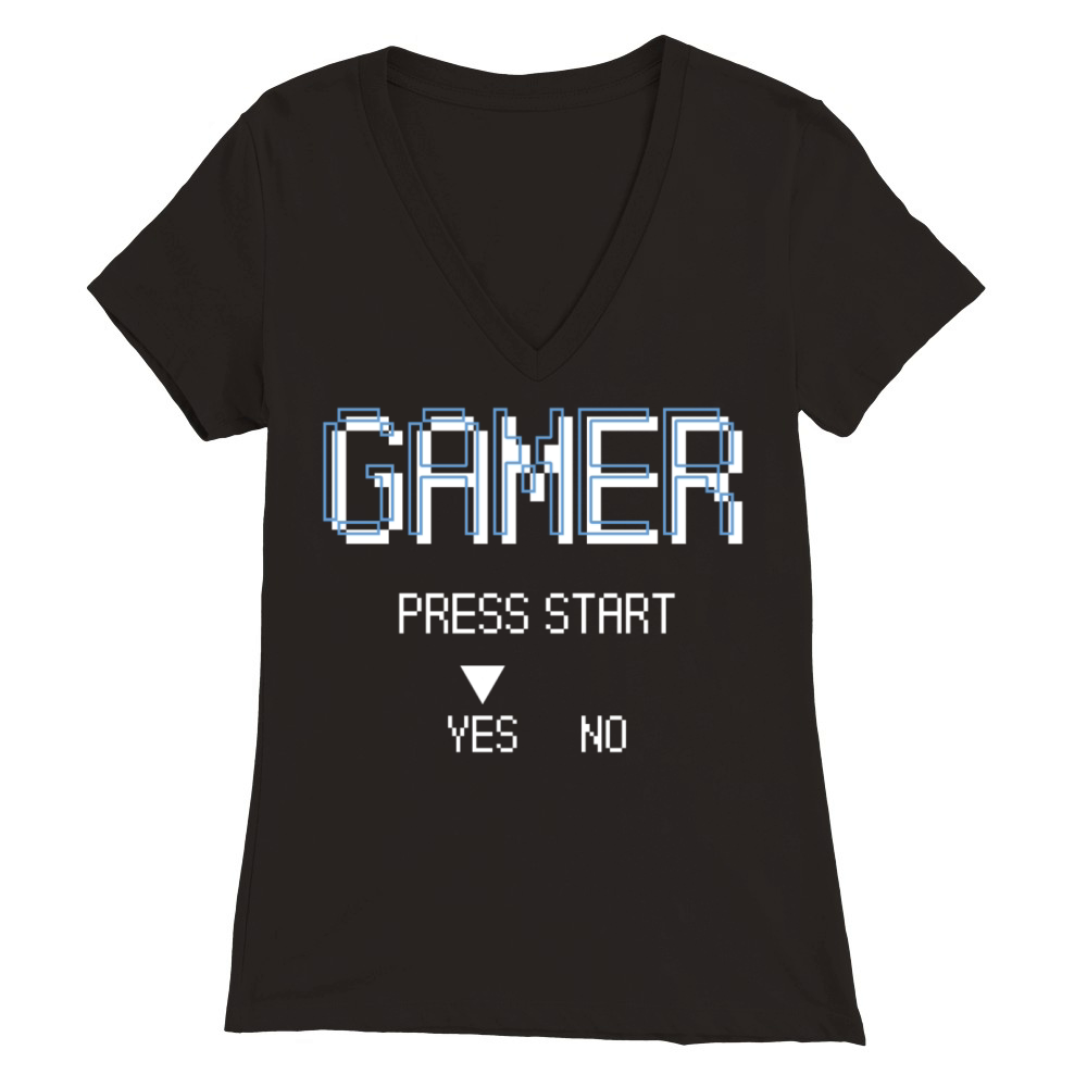 Gamer Gaming Video Games Premium Womens V-Neck T-shirt