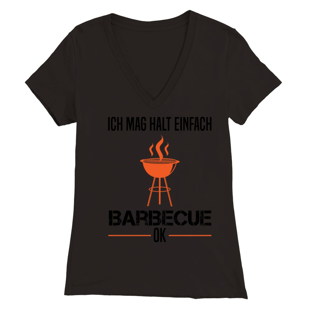 Grill Barbecue BBQ Quote Grill Master Gift Premium Womens V-Neck T-shirt