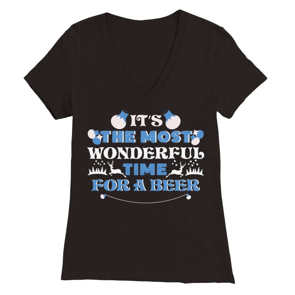 Its the most wonderful time for a beer Premium Womens V-Neck T-shirt