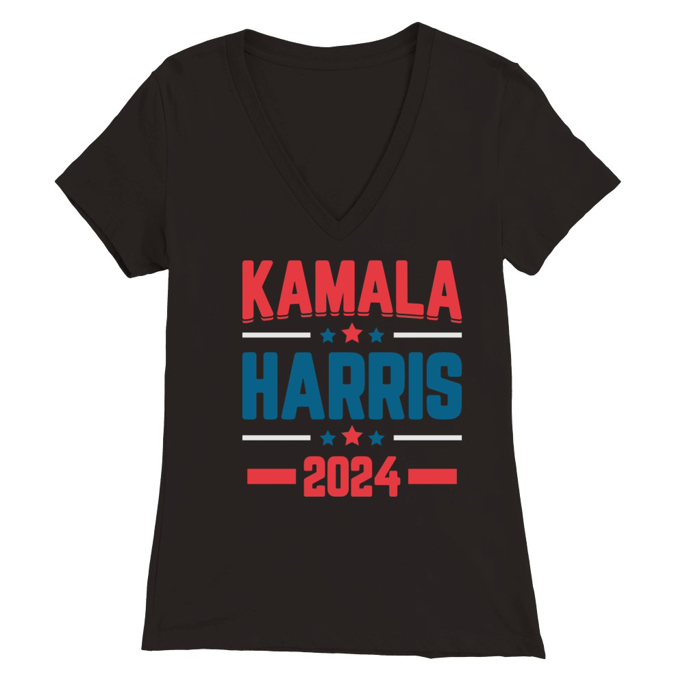 Kamala Harris 2024 Premium Womens V-Neck T-shirt