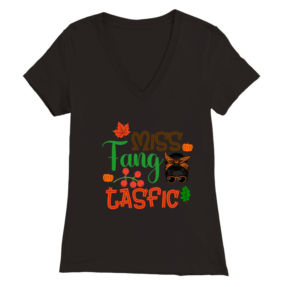 Miss Fang Tasfic Premium Womens V-Neck T-shirt