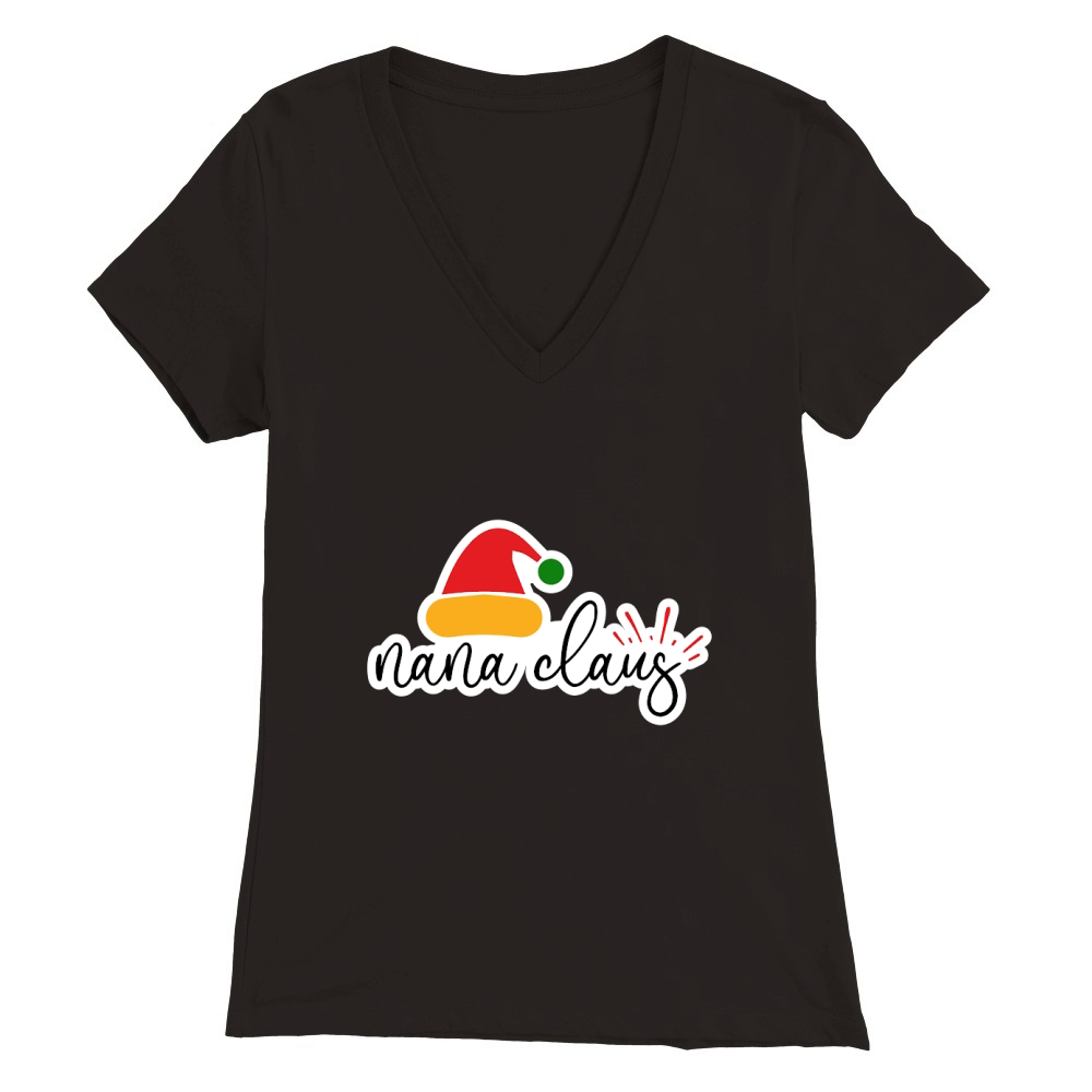 Nana Claus Premium Womens V-Neck T-shirt