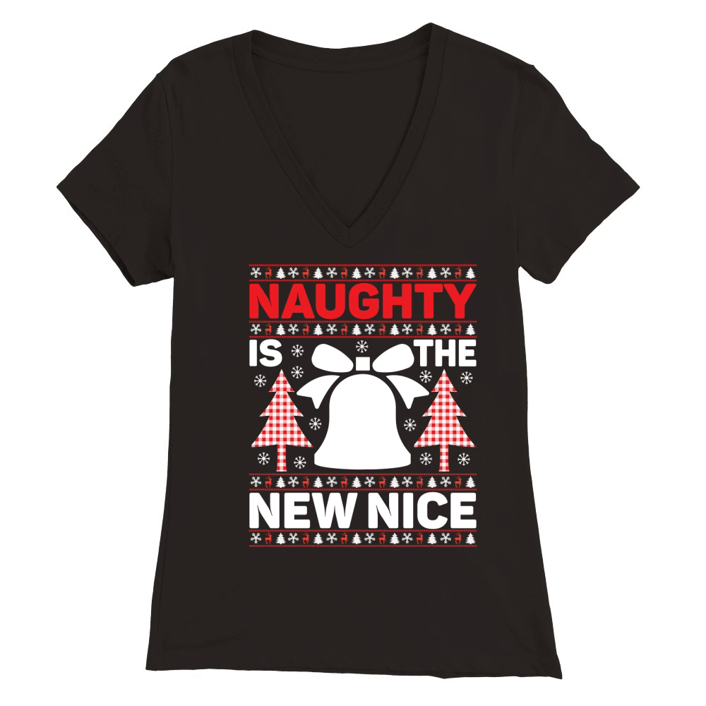 Naughty is the new Nice Premium Womens V-Neck T-shirt