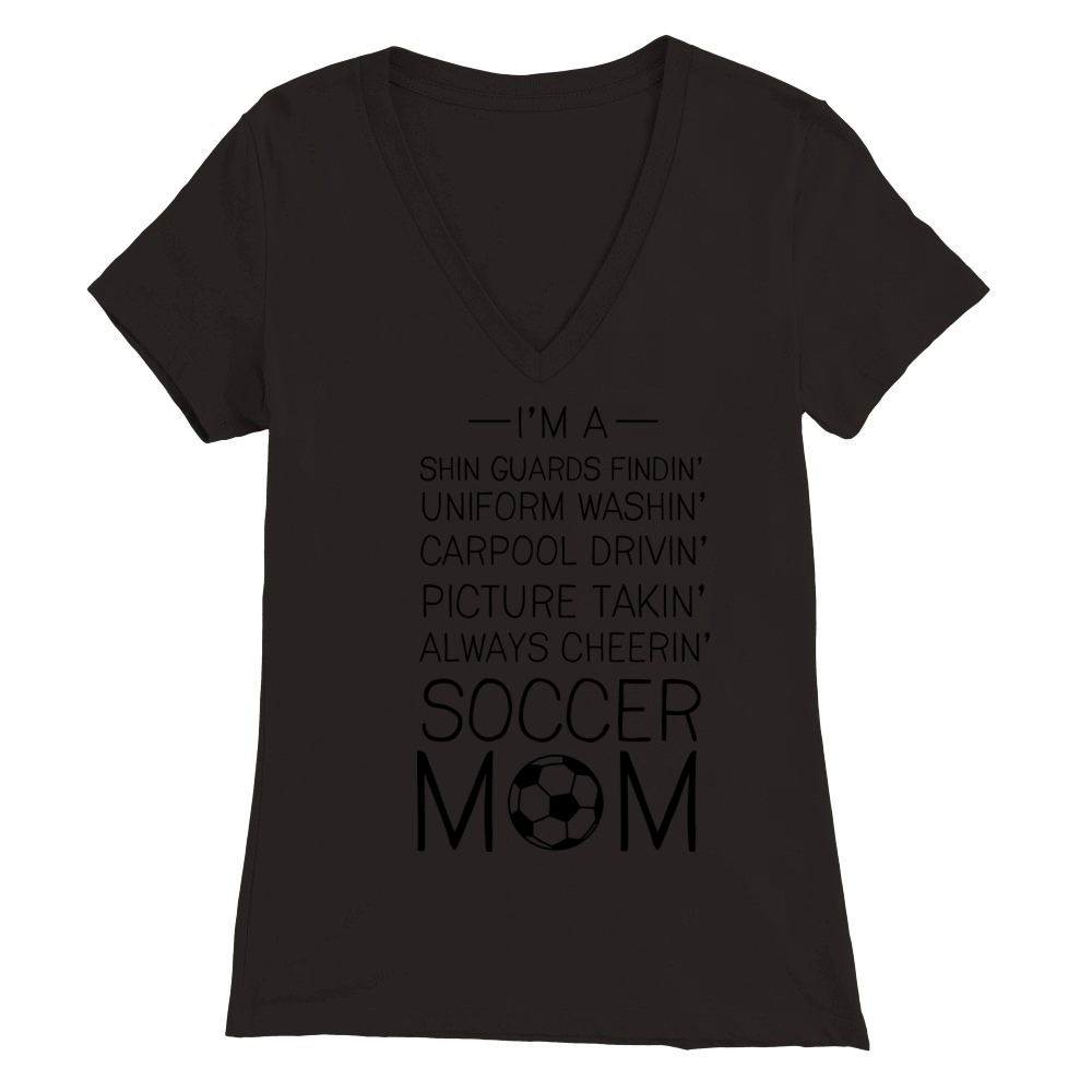 Soccer Mom Checklist Premium Womens V-Neck T-shirt