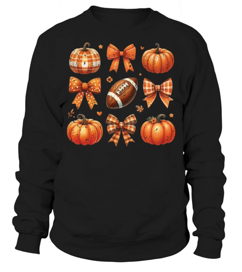 FallCoquetteBowPumpkin Retro Sweatshirt Unisex