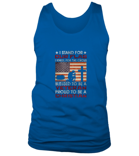 I Stand For Our Flag I Kneel For The Cross Proud V Tank Top Unisex